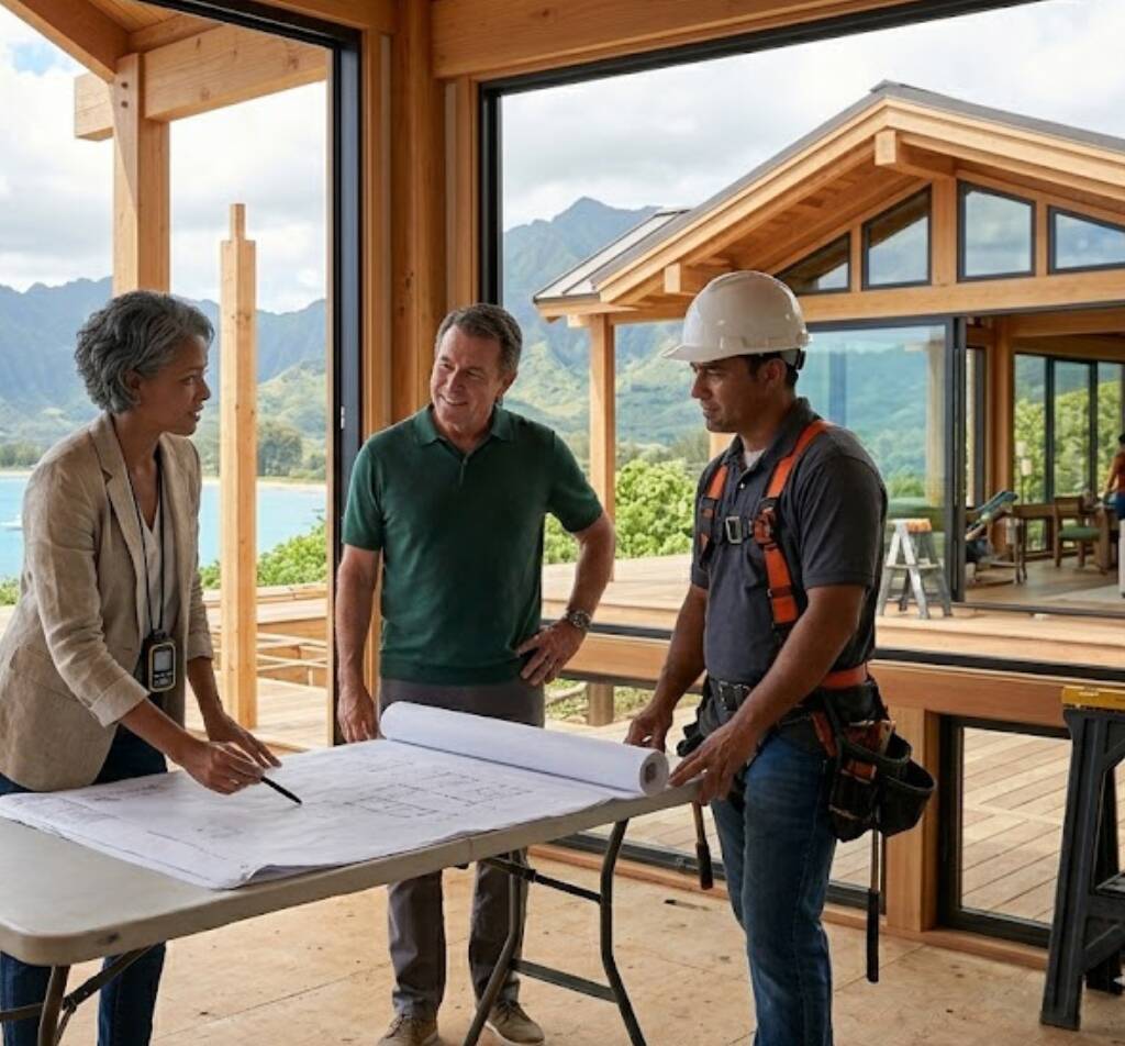 What are the benefits of an in-house architectural design team for Hawaii remodels and new homes